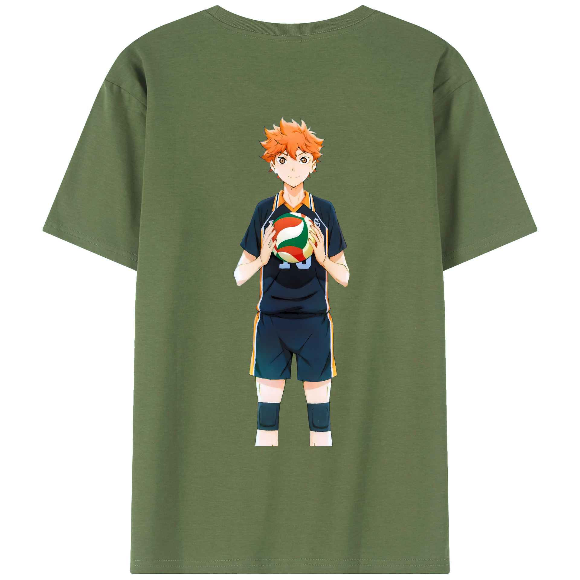 （画像用） ハイキュー!! Haikyu!! 綿100％ メンズ半袖Tシャツ（バックプリント） 通気性